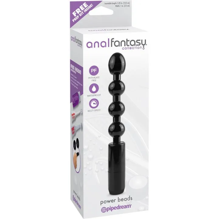 Cadena Anal con Vibración Negro de Anal Fantasy Collect.