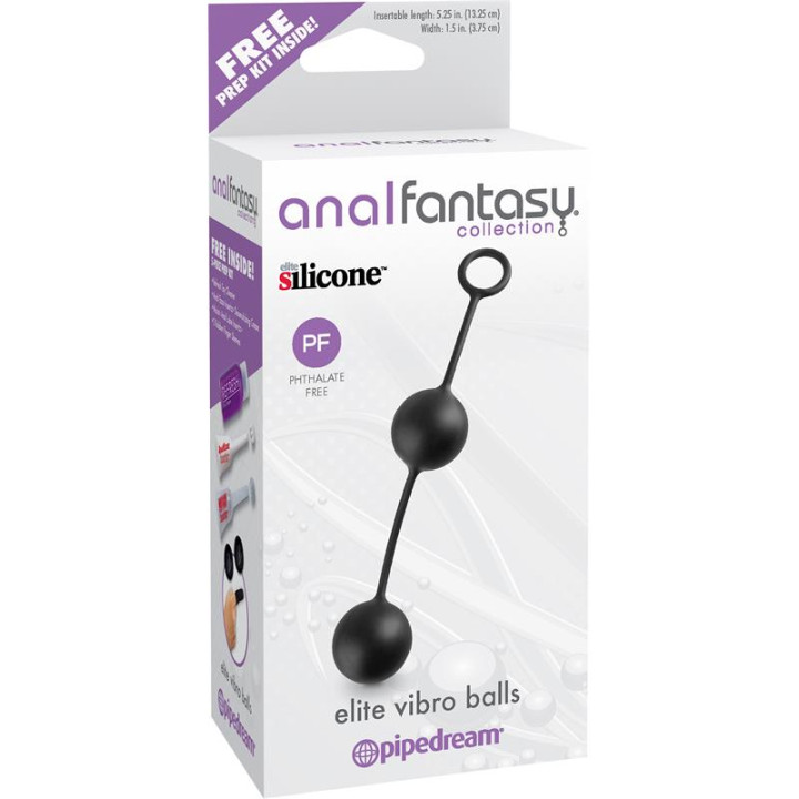 Bolas Anal Elite Vibro Balls Negro de Anal Fantasy Collect. | VibraZon