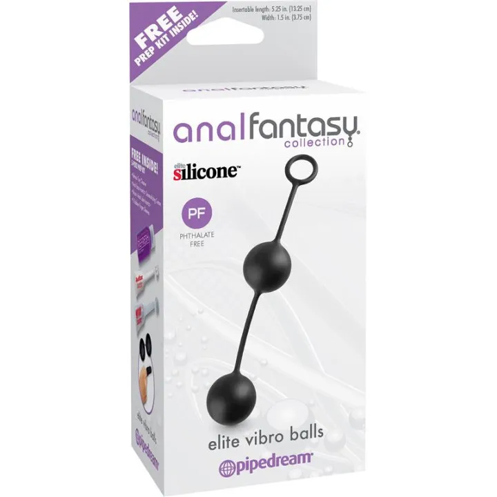 Bolas Anal Elite Vibro Balls Negro de Anal Fantasy Collect.