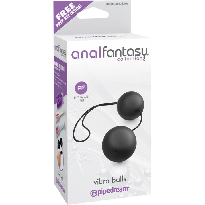 Bolas Anales Vibro Balls Negro de Anal Fantasy Collect. | VibraZon