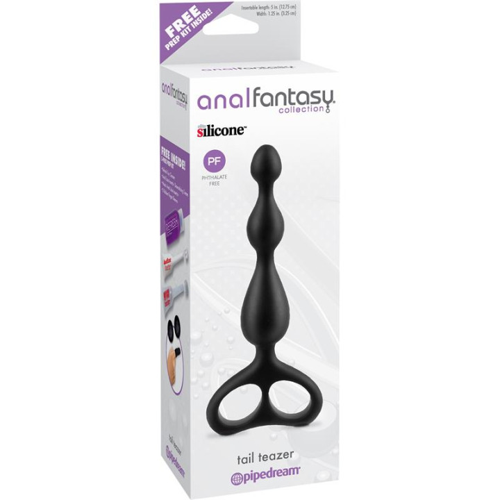 Estimulador Anal Tail Teazer Negro de Anal Fantasy Collect. | VibraZon
