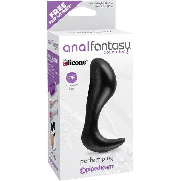 Plug Anal Perfect Plug Negro de Anal Fantasy Collect. | VibraZon