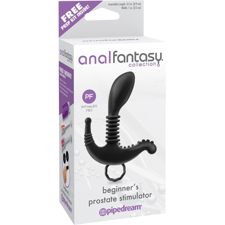 Masajeador Prostático Negro de Anal Fantasy Collect. | VibraZon