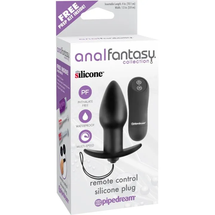 Plug Anal con Vibración Negro de Anal Fantasy Collect.