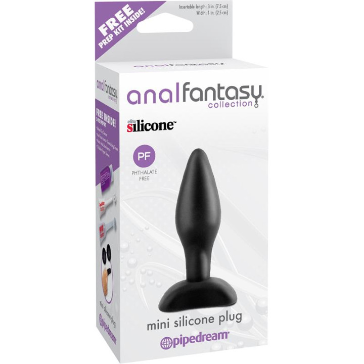 Plug Anal Mini Silicona - Color Negro de Anal Fantasy Collect. | VibraZon