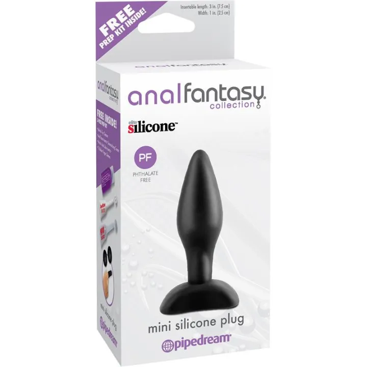 Plug Anal Mini Silicona - Color Negro de Anal Fantasy Collect.