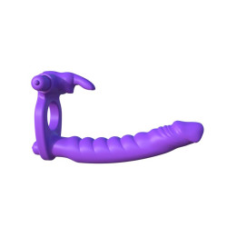 Fantasy C-Ringz Anillo de Silicona de Doble Penetración Rabbit Púrpura | VibraZon