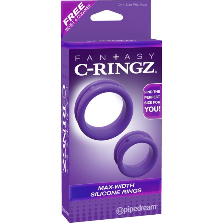 Fantasy C-Ringz Anillos Max-Width de Silicona Púrpura | VibraZon