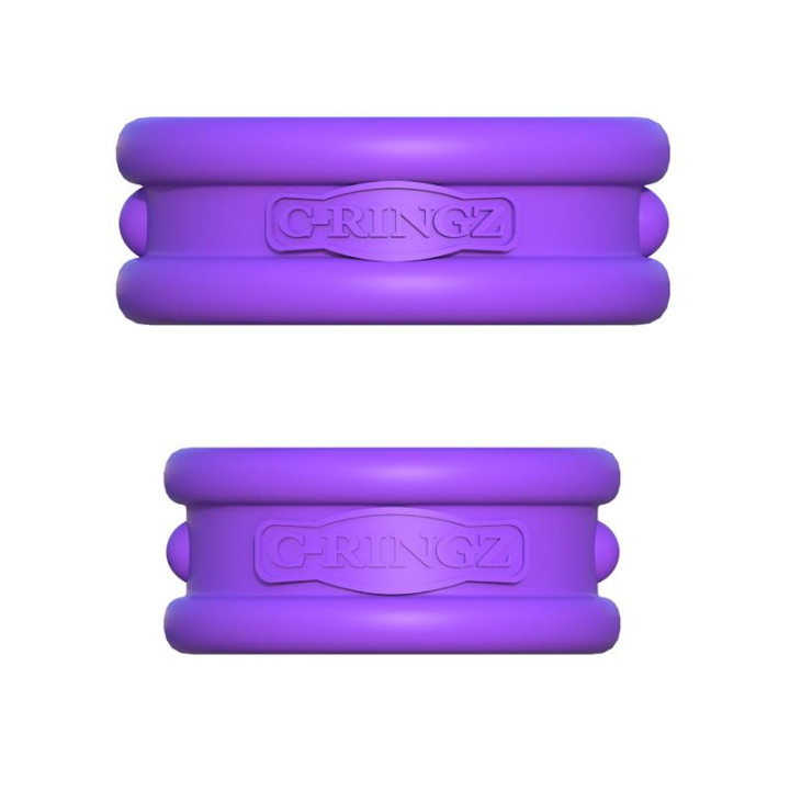 Fantasy C-Ringz Anillos Max-Width de Silicona Púrpura | VibraZon