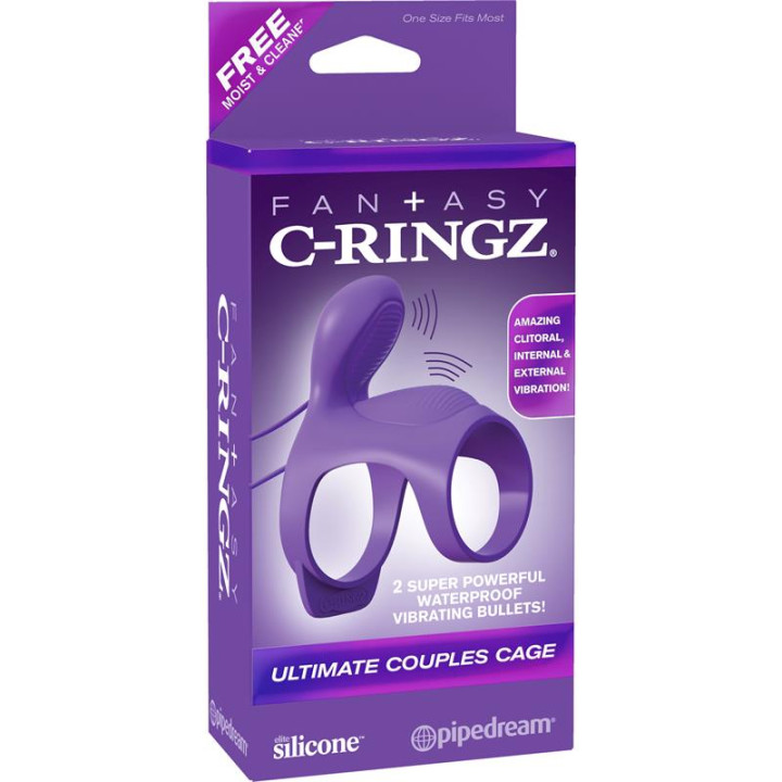 Fantasy C-Ringz Anillo Vibrador para Parejas Ultimate Cage Púrpura | VibraZon