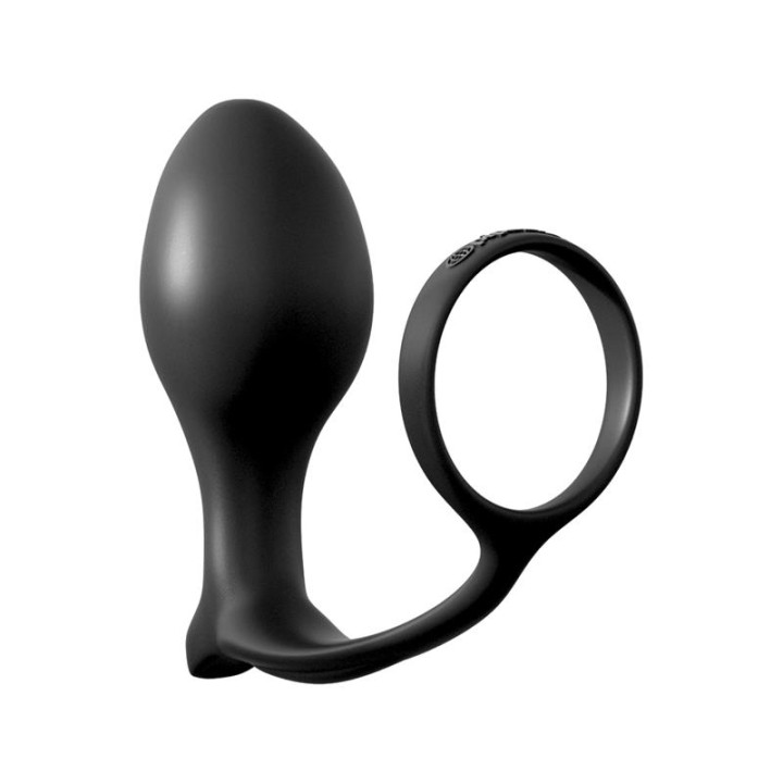 Plug Anal Ass-Gasm Advanced Plug Negro de Anal Fantasy Collect. | VibraZon