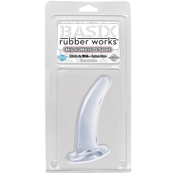 Estimulador His and Hers Punto G Transparente de Basix Rubber Works | VibraZon
