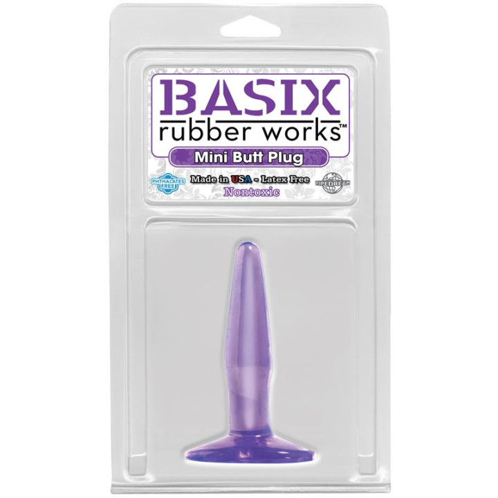 Mini Plug Anal Púrpura de Basix Rubber Works | VibraZon