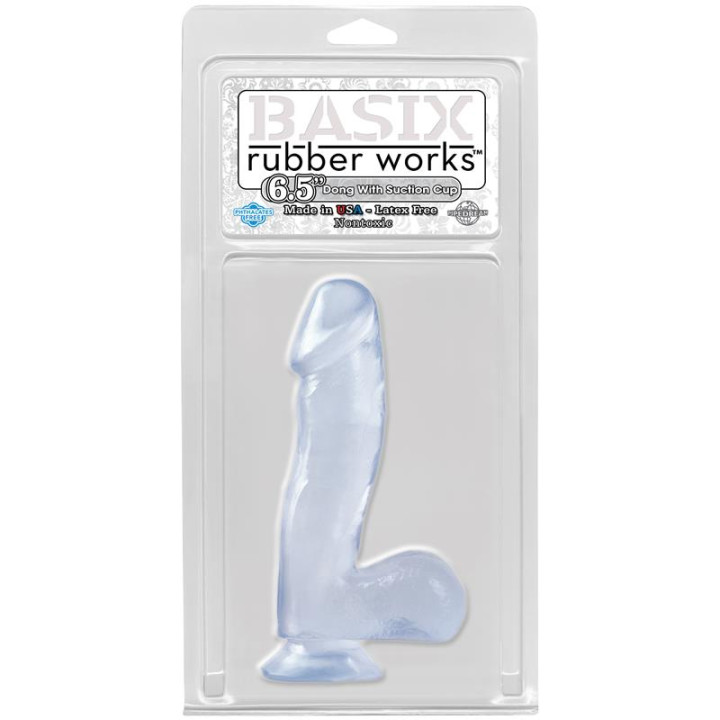 Dildo 16,51 cm Transparente de Basix Rubber Works | VibraZon