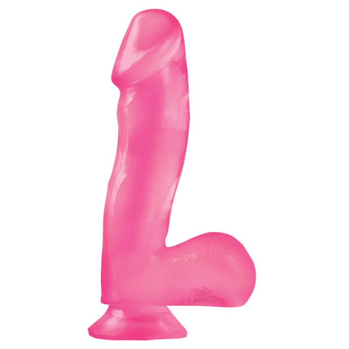 Dildo 16,51 cm Rosa de Basix Rubber Works | VibraZon