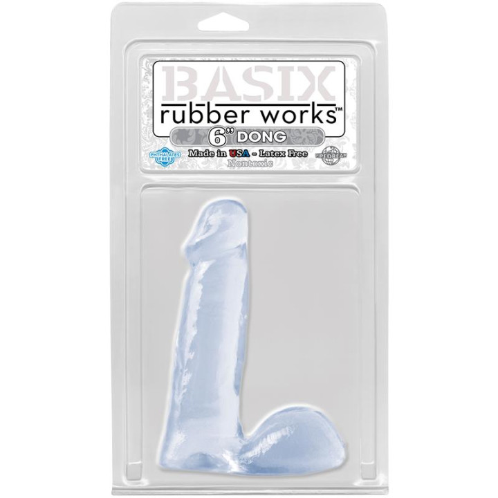 Dildo 19,05 cm Transparente de Basix Rubber Works | VibraZon