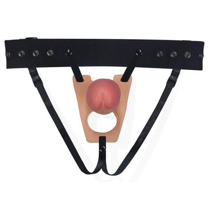 Arnés con Dildo Hueco Ajustable 8.5 de Lovetoy | VibraZon