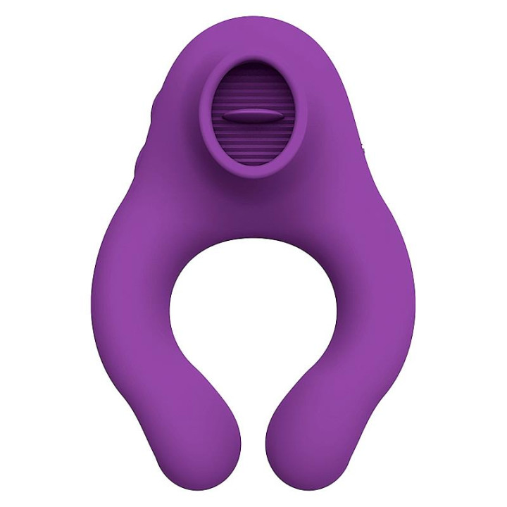 Fenda Anillo Vibrador con Lengua Estimulador y Control Remoto 3 Motores USB Magnético de Action | VibraZon