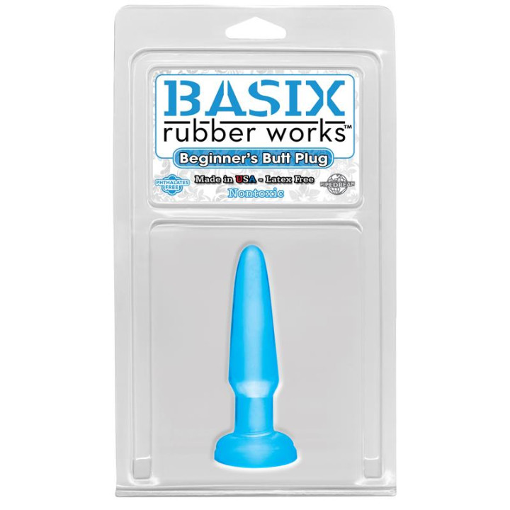 Plug Anal para Principiantes Azul de Basix Rubber Works | VibraZon