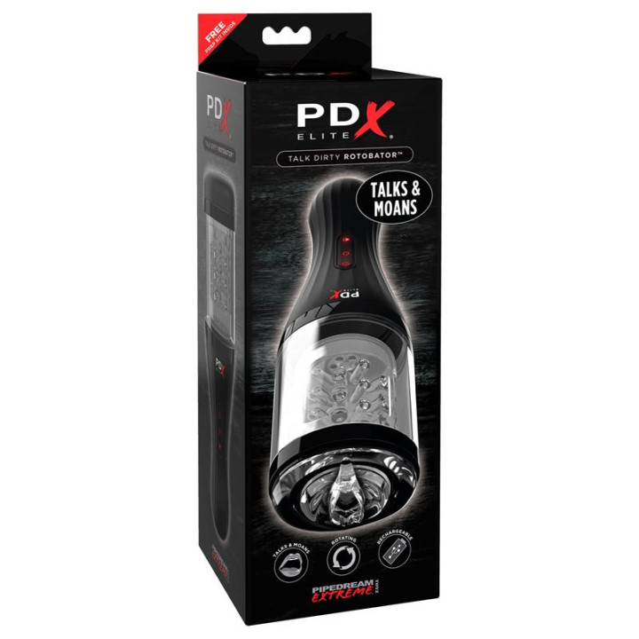 Masturbador Talk Dirty Rotobator con Función de Voz de Pdx Elite | VibraZon