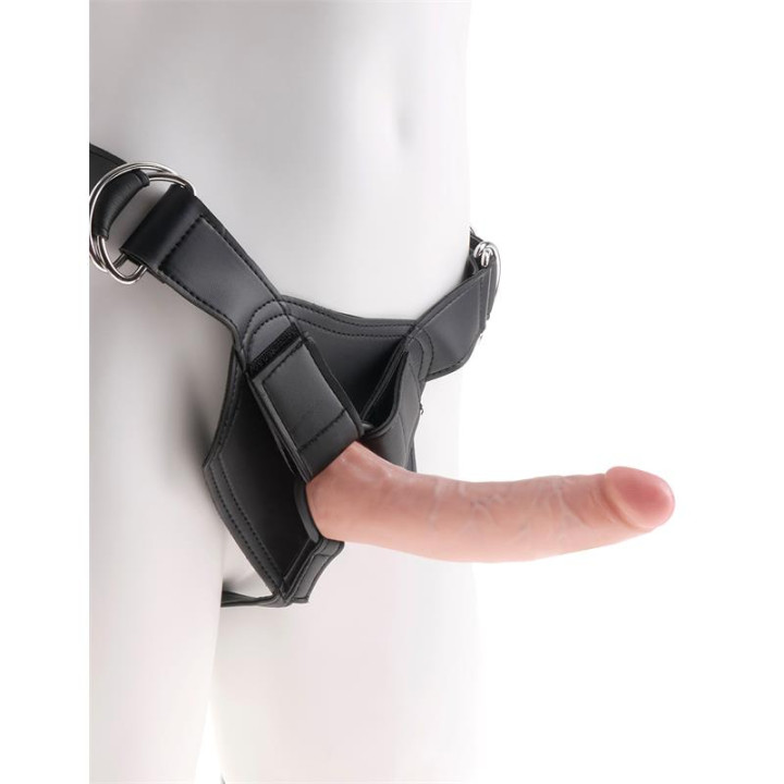 Arnés Ajustable con Dildo 7 Color Natural de King Cock | VibraZon
