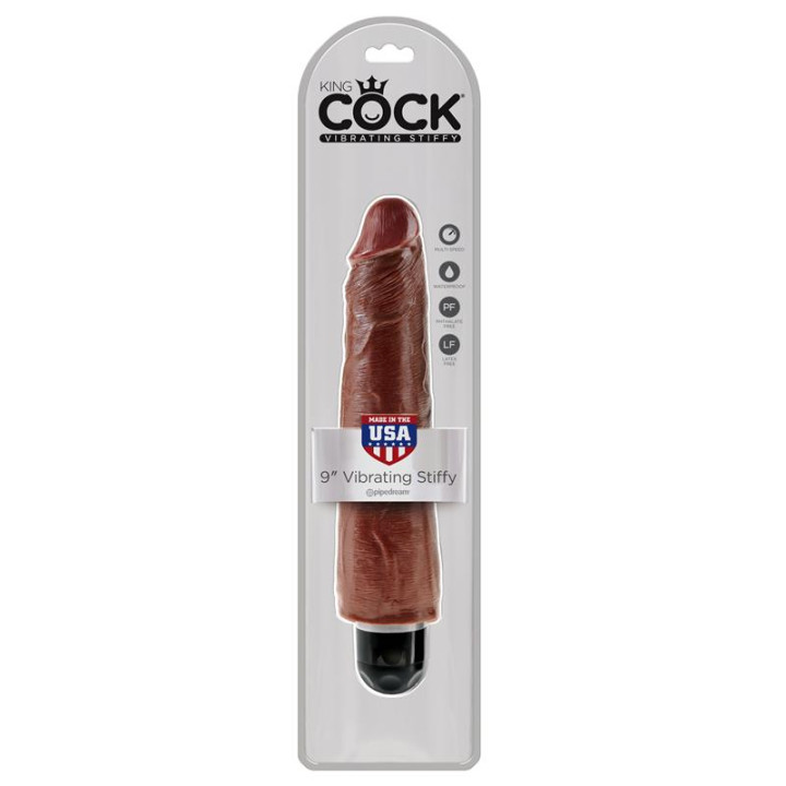 King Cock Vibrador Stiffy 9 - Color Marrón | VibraZon