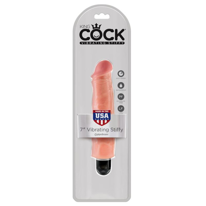 King Cock Vibrador Stiffy de 7 - Color Natural | VibraZon