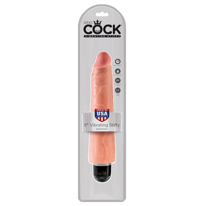 King Cock Vibrador Stiffy de 9 - Color Natural | VibraZon