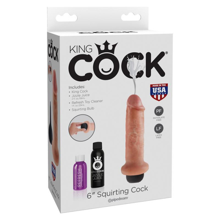 King Cock Dildo Eyaculador 6 Color Natural | VibraZon