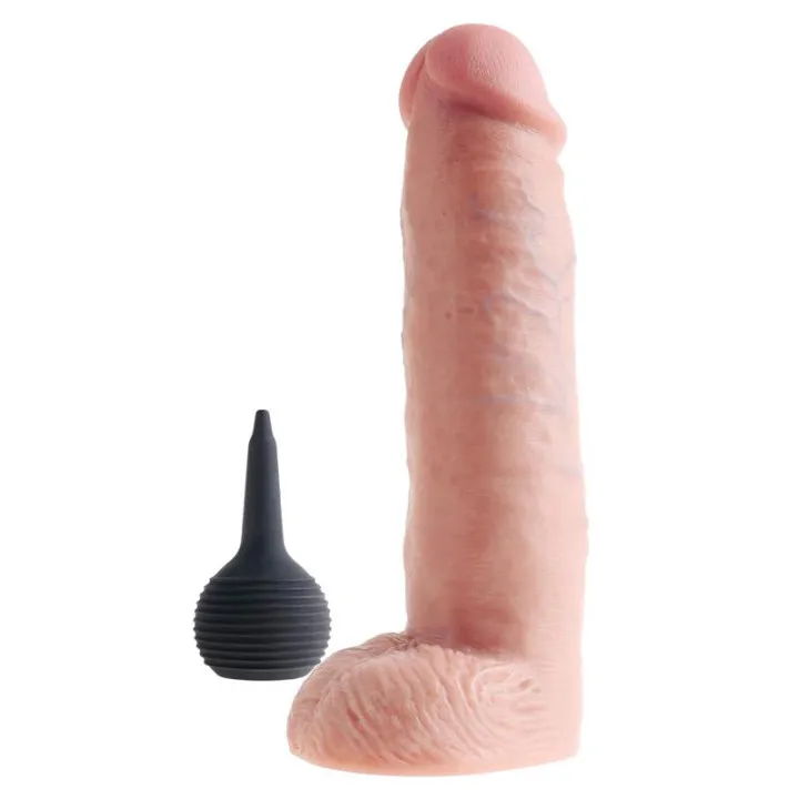 Dildo Reaslista con Testículos con Eyaculación 10 de King Cock