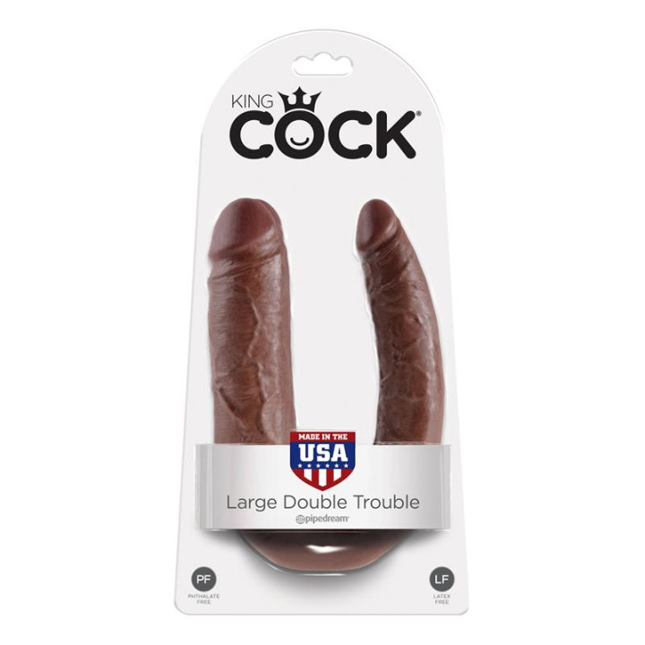 King Cock Pene Doble Penetración Grande - Color Marrón | VibraZon
