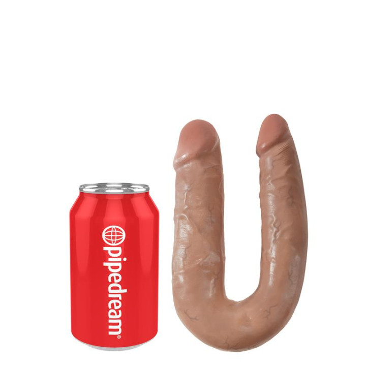 U-Shaped Doble Penetración Mediano 13,62- Bronceado de King Cock | VibraZon