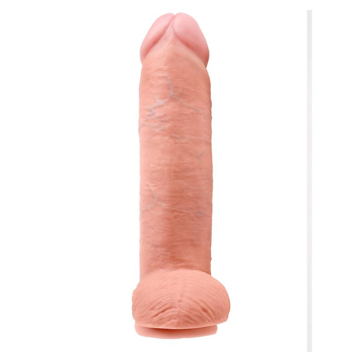 King Cock Pene con Testículos de 12 - Color Natural | VibraZon