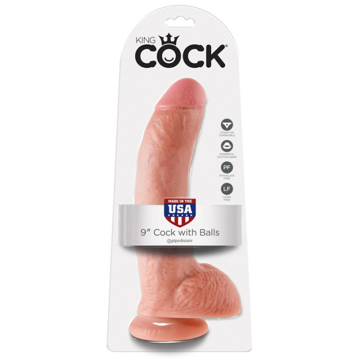 Dildo Reaslista con Testículos 9 de King Cock | VibraZon