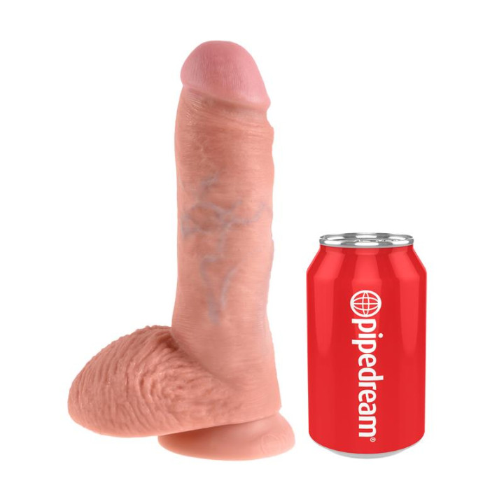 King Cock Pene con Testículos de 8 - Color Natural | VibraZon