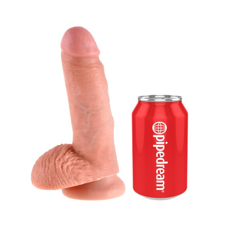King Cock Pene con Testículos de 7 - Color Natural | VibraZon