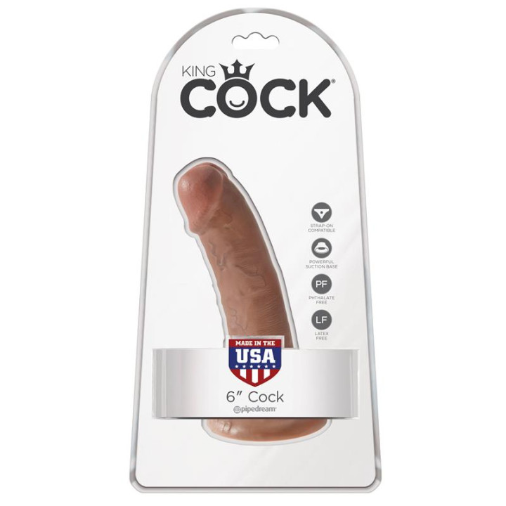 Dildo Reaslista 6 Bronceado de King Cock | VibraZon