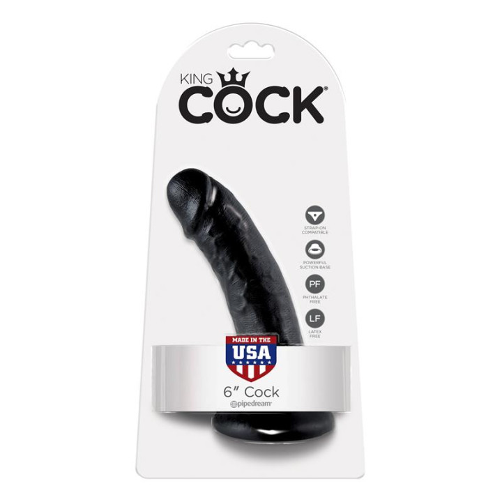 King Cock Pene de 6 - Color Negro | VibraZon