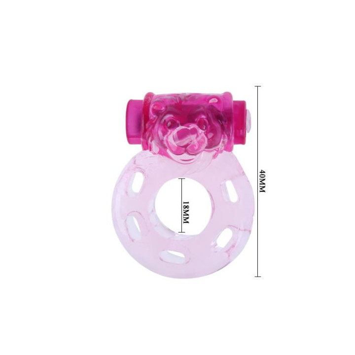 Anillo Vibrador Color Oso Rosa de Baile | VibraZon
