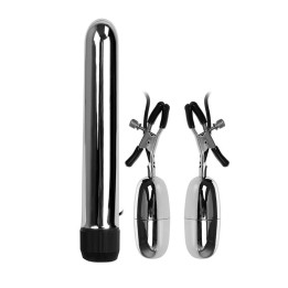 Baile Set Bala Vibrador y Pinzas para Pezones con Vibración Turbo | VibraZon