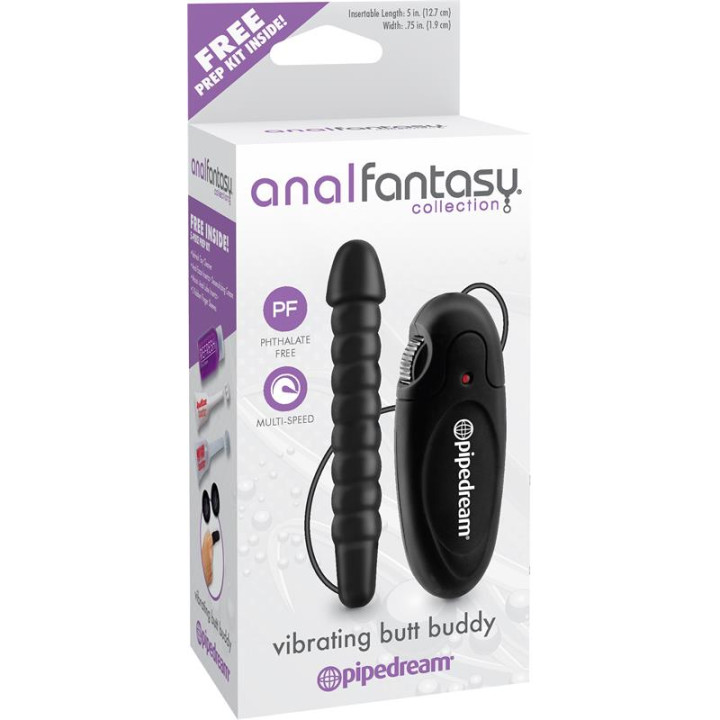 Estimulador Anal con Vibración Butt Buddy Negro de Anal Fantasy Collect. | VibraZon
