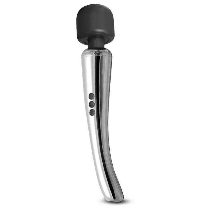 Silvery Wand Masajeador High-Tech Súper Potente Inalámbrico USB Color Cromo Silicona de Action