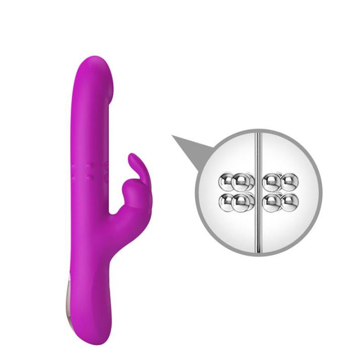 Reese Vibrador con Bolas Internas y Thrusting USB de Prettylove | VibraZon