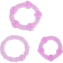 SEVEN CREATIONS - JUEGO TRES ANILLOS PENE LILA | VibraZon