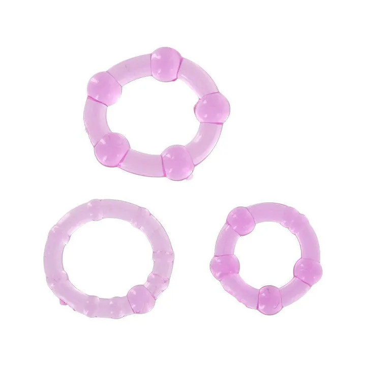 SEVEN CREATIONS - JUEGO TRES ANILLOS PENE LILA