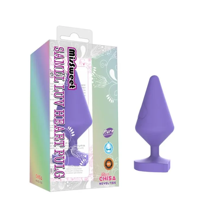 Plug Anal Luv Heart Large Purpura de Chisa