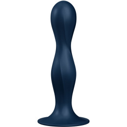 SATISFYER - DOUBLE BALL-R DILDO SILICONA AZUL | VibraZon