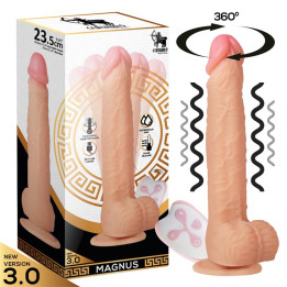 Magnus 3.0 Dildo Realista Vibrador y Rotador Control Remoto Silicona Líquida de Centauro | VibraZon