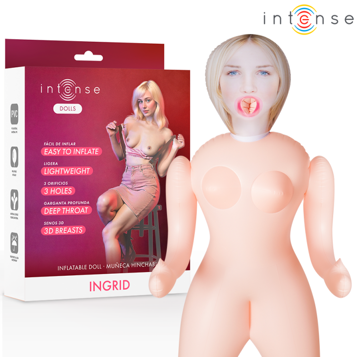 INTENSE DOLLS - INGRID MUÑECA HINCHABLE CON TRES ORIFICIOS | VibraZon