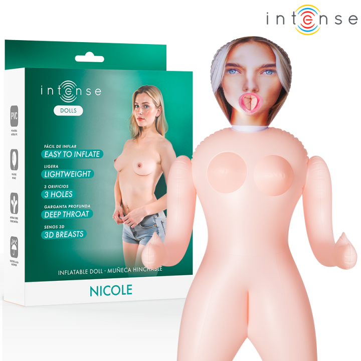 INTENSE DOLLS - NICOLE MUÑECA HINCHABLE CON TRES ORIFICIOS | VibraZon